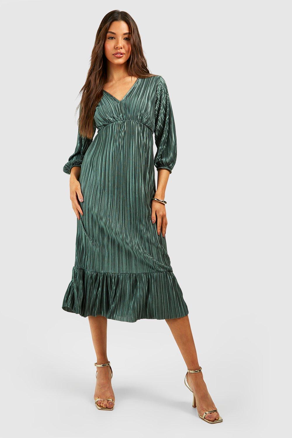 Vestito midi plissettato sales